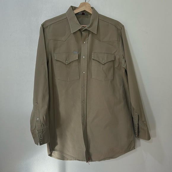 Carhartt Other - CARHARTT MENS BUTTON DOWN SHIRT WORKWEAR TAN Sz L or XL